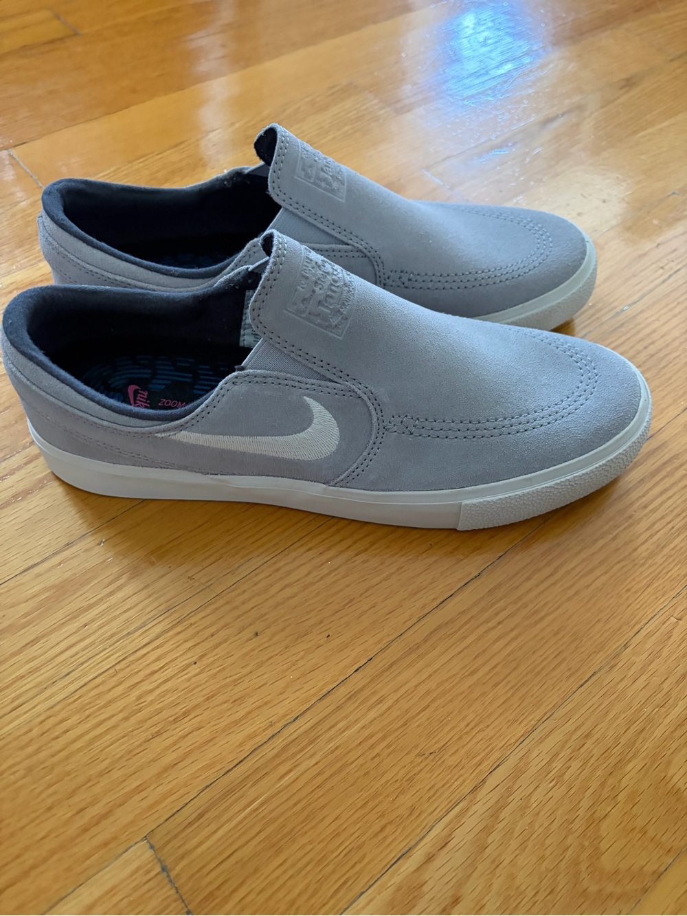 Nike Janoski Suede Slip-On Sneakers in Light Gray